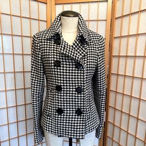 Mudd Wool Blend Houndstooth Coat - 🤍 size M 🖤